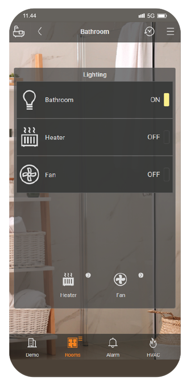 Smart home bathroom