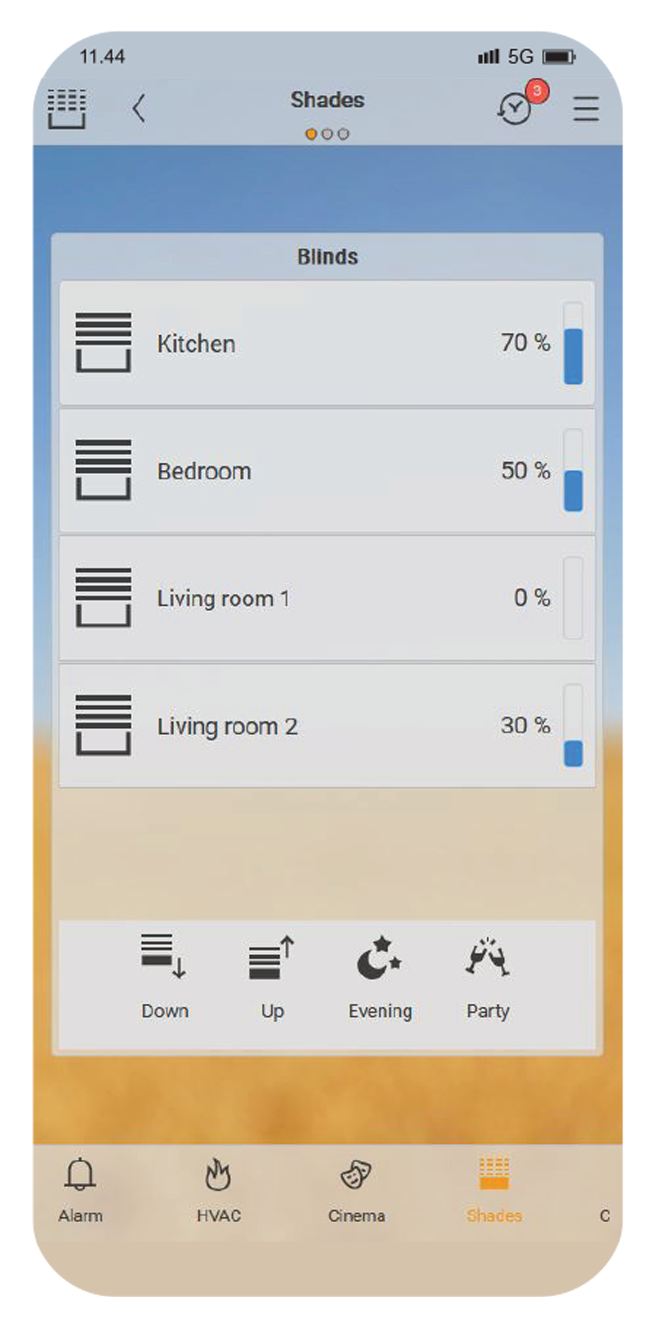 Smart home blinds